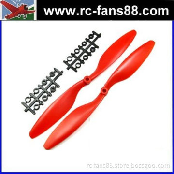 10x 45 Propeller Set (one clockwise rotating, one counter-clockwise rotating)Red